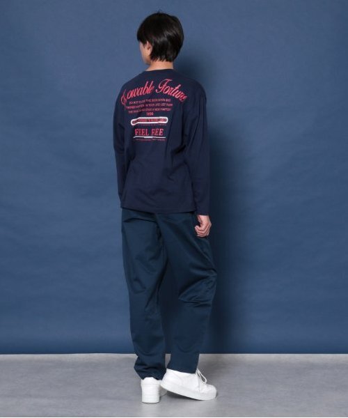 GLAZOS(グラソス)の「【大人向けサイズあり】【プチプラ】バックメッセージロゴ長袖Tシャツ(Tシャツ/カットソー・キッズ・ホワイト/オレンジ/ベージュ/ネイビー/インディゴブルー/グレー・140cm/150cm/160cm/170cm)」の11枚目の写真