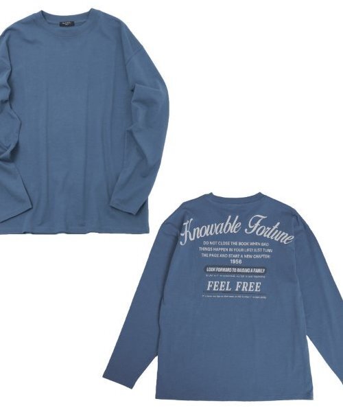 GLAZOS(グラソス)の「【大人向けサイズあり】【プチプラ】バックメッセージロゴ長袖Tシャツ(Tシャツ/カットソー・キッズ・ホワイト/オレンジ/ベージュ/ネイビー/インディゴブルー/グレー・140cm/150cm/160cm/170cm)」の22枚目の写真