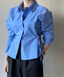 サイドリボン長袖シャツ