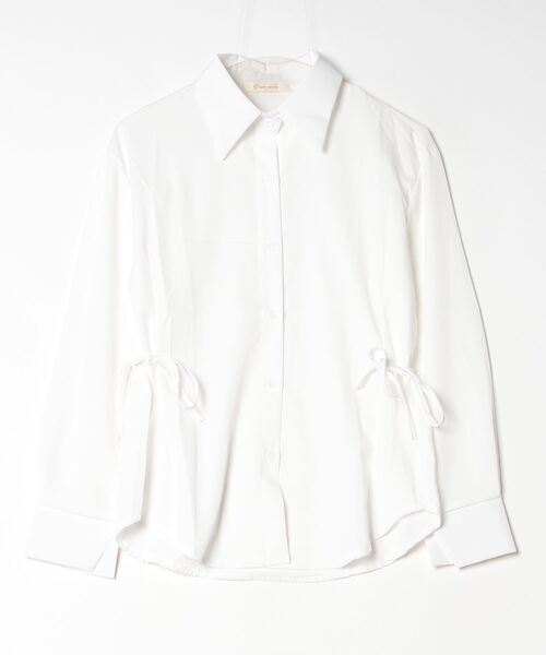 Dream garden(ドリームガーデン)の「サイドリボン長袖シャツ(シャツ/ブラウス・レディース・ホワイト/ブルー/ブラック・FREE)」の19枚目の写真
