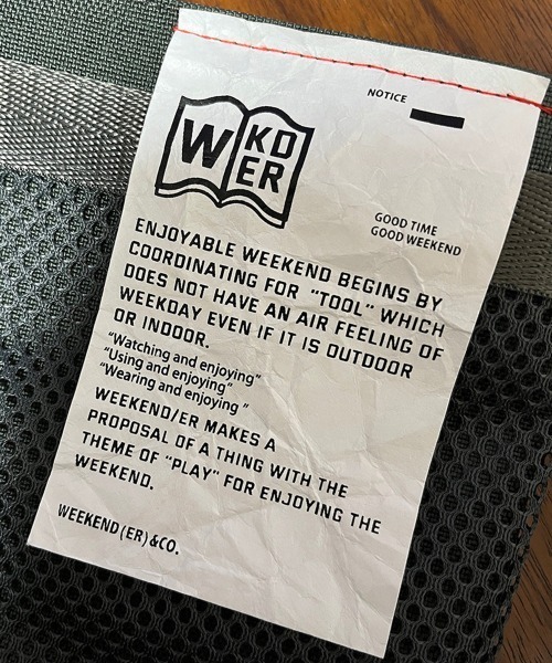 WEEKEND(ER)（ウィークエンダー）の「WEEKEND(ER) ウィークエンダー MESH&TOTE BAG（ショルダーバッグ・メンズ・ベージュ/ブラック/グレー・FREE）」の6枚目の写真