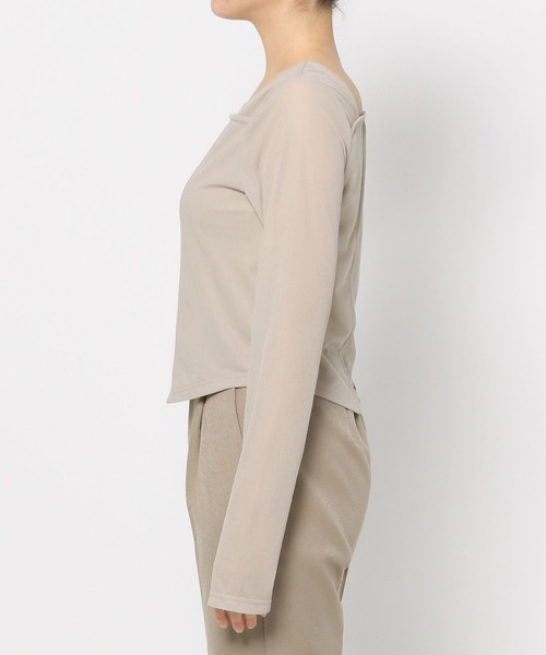 mysty woman（ミスティウーマン）の「キリカエ2WAYインナープルオーバー　200749（Tシャツ/カットソー・レディース・グレイッシュブルー/ブラック/グレイッシュベージュ・FREE）」の15枚目の写真