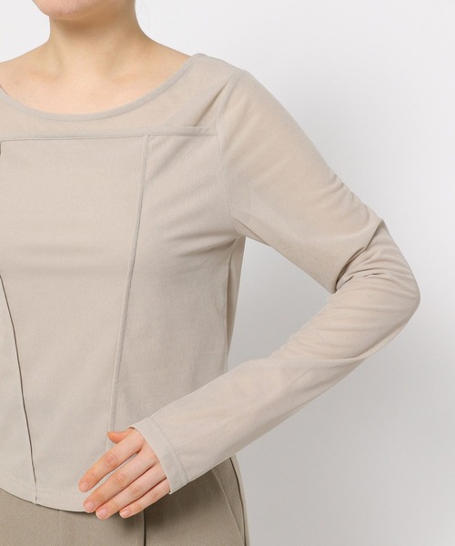 mysty woman（ミスティウーマン）の「キリカエ2WAYインナープルオーバー　200749（Tシャツ/カットソー・レディース・グレイッシュブルー/ブラック/グレイッシュベージュ・FREE）」の11枚目の写真