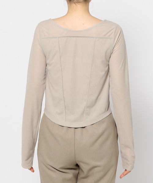 mysty woman（ミスティウーマン）の「キリカエ2WAYインナープルオーバー　200749（Tシャツ/カットソー・レディース・グレイッシュブルー/ブラック/グレイッシュベージュ・FREE）」の16枚目の写真