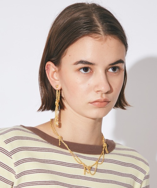 Messy tangled earrings/絡まりっぱなしピアス（ピアス（片耳用
