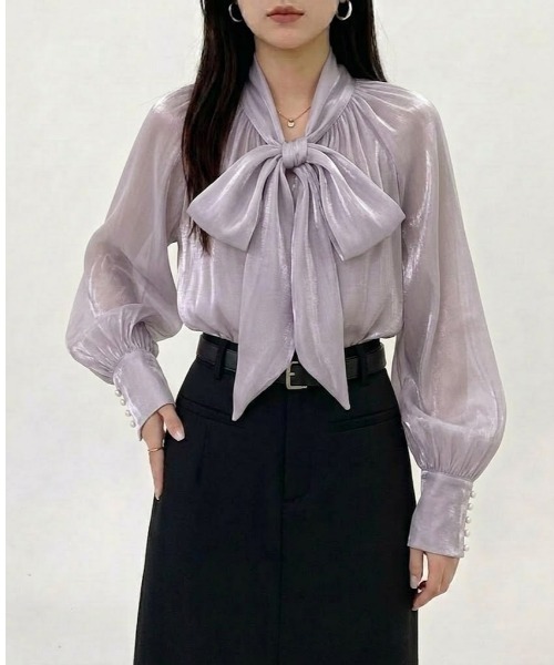 gossip!ロサンゼルス(ゴシップロサンゼルス)の「ミディ丈ナロースカート(スカート・レディース・ブラック/グレー・S/M/L)」の3枚目の写真
