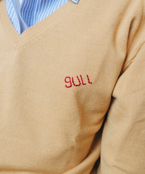 common gull products.(コモンガルプロダクツ)の「緩やかな時間のVニット(ニット/セーター・レディース・キャメル/ライトピンク/ネイビー/ライトブルー・MEDIUM/LARGE)」の19枚目の写真