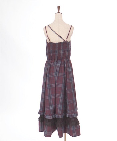 axes femme タータンチェック ジャンスカ・ベレー 2点セット 茶色 axes femme タータンチェック ジャンスカ・ベレー 2点セット