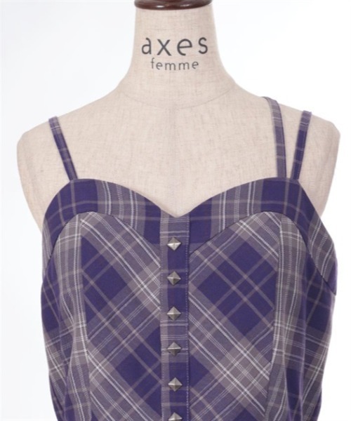 axes femme（アクシーズファム）の「タータンチェックジャンスカ