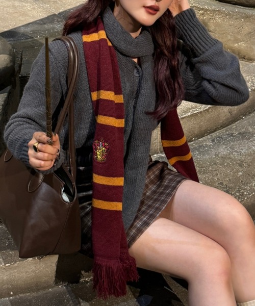 efill（エフィル）の「ふわふわ　ニットカーディガン　マフラー（ニット/セーター・レディース・グレー・FREE）」の14枚目の写真