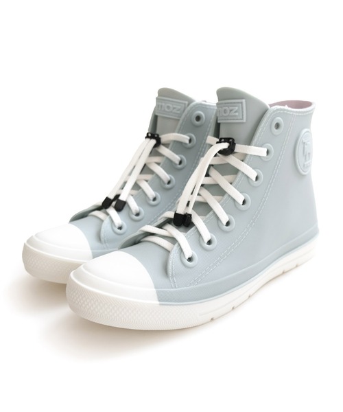 AmiAmi(アミアミ)の「【moz モズ】 キッズ ジュニア スニーカー レインブーツ/長靴 通学 雨晴れ兼用(レインシューズ・キッズ・ホワイト×ブラック/グレー/サックスブルー/ベージュ/カーキ/ホワイト/ラベンダー/ネイビー・19cm/24cm/23cm/22cm/21cm/20cm)」の19枚目の写真