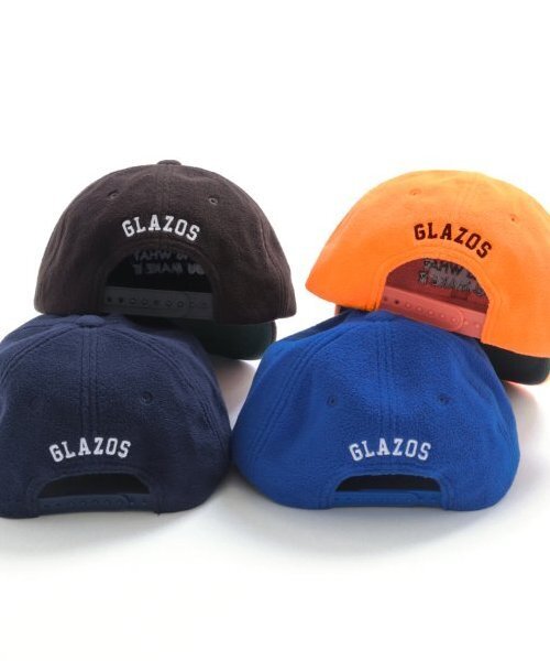 GLAZOS（グラソス）の「【大人向けサイズあり】フリース6パネルスナップバックキャップ（キャップ・キッズ・ブラック/ブルー/オレンジ/ネイビー・フリー）」の13枚目の写真