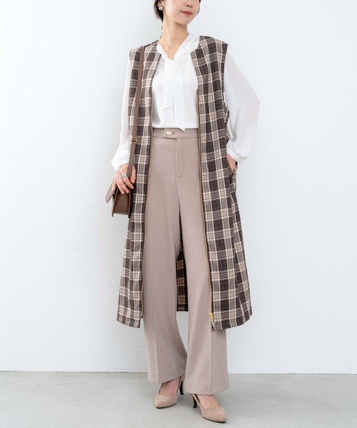 【ANNA LUNA】 ロングベストとしても使える2WAYチェックワンピース