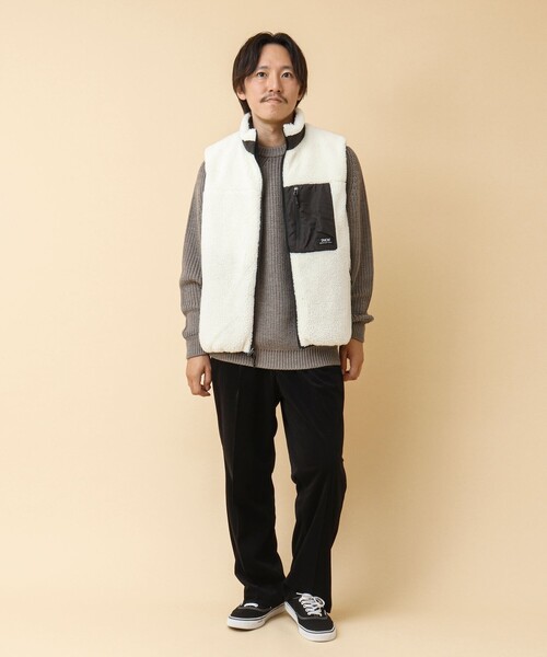 TAION（タイオン）の「【TAION/タイオン】《配色別注》リバーシブル ボア×ダウンベスト 24AW（ダウンベスト・メンズ・ベージュ/ホワイト系その他2/ブラック系その他・M/L/XL/XXL）」の10枚目の写真