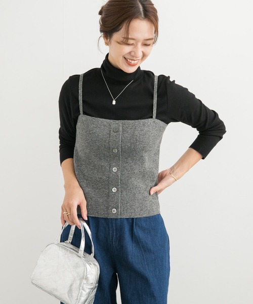 URBAN RESEARCH DOORS(アーバンリサーチドアーズ)の「リブニットビスチェ(その他トップス・レディース・チャコールグレー/ベージュ・MEDIUM)」の14枚目の写真