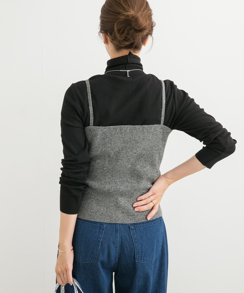 URBAN RESEARCH DOORS(アーバンリサーチドアーズ)の「リブニットビスチェ(その他トップス・レディース・チャコールグレー/ベージュ・MEDIUM)」の16枚目の写真