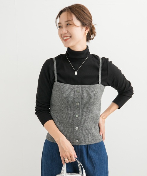 URBAN RESEARCH DOORS(アーバンリサーチドアーズ)の「リブニットビスチェ(その他トップス・レディース・チャコールグレー/ベージュ・MEDIUM)」の17枚目の写真