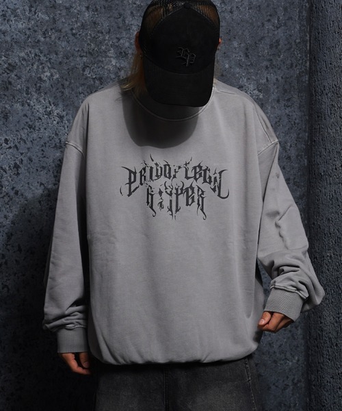 RIPPER(リッパー)の「【RIPPER】グランジロゴ ピグメント スウェット / Grunge logo pigmented sweatshirt(スウェット・メンズ・ネイビー/グレー/ブラック・S/M/L)」の15枚目の写真