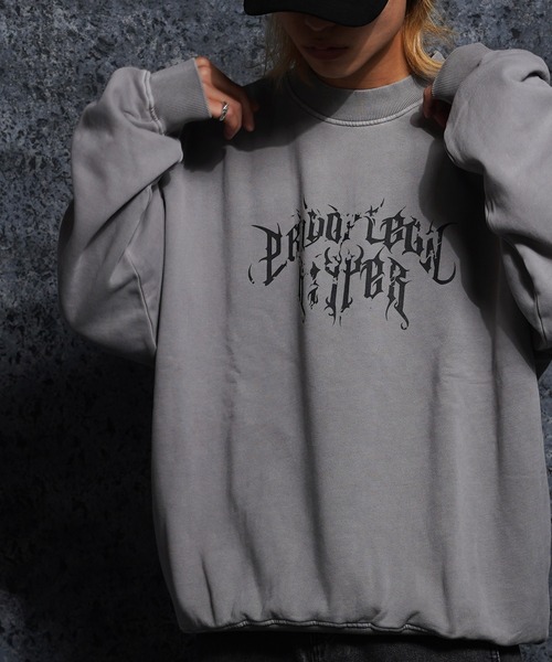 RIPPER(リッパー)の「【RIPPER】グランジロゴ ピグメント スウェット / Grunge logo pigmented sweatshirt(スウェット・メンズ・ネイビー/グレー/ブラック・S/M/L)」の11枚目の写真