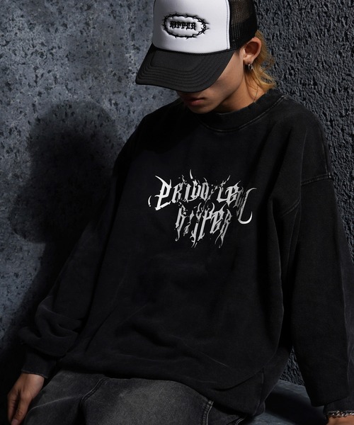 RIPPER(リッパー)の「【RIPPER】グランジロゴ ピグメント スウェット / Grunge logo pigmented sweatshirt(スウェット・メンズ・ネイビー/グレー/ブラック・S/M/L)」の22枚目の写真