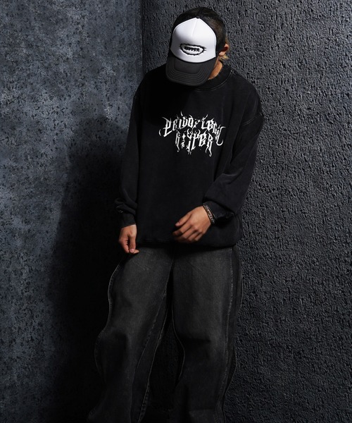 RIPPER(リッパー)の「【RIPPER】グランジロゴ ピグメント スウェット / Grunge logo pigmented sweatshirt(スウェット・メンズ・ネイビー/グレー/ブラック・S/M/L)」の20枚目の写真