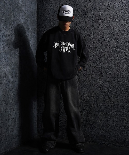 RIPPER(リッパー)の「【RIPPER】グランジロゴ ピグメント スウェット / Grunge logo pigmented sweatshirt(スウェット・メンズ・ネイビー/グレー/ブラック・S/M/L)」の19枚目の写真