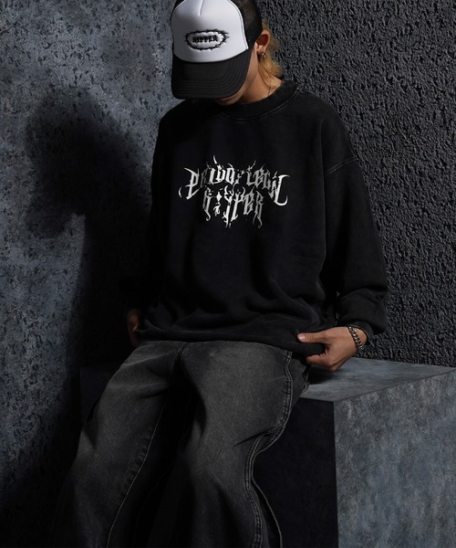 RIPPER(リッパー)の「【RIPPER】グランジロゴ ピグメント スウェット / Grunge logo pigmented sweatshirt(スウェット・メンズ・ネイビー/グレー/ブラック・S/M/L)」の16枚目の写真