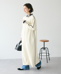 CRAFT STANDARD BOUTIQUE | とてもちライン入りニットワンピース(ワンピース)