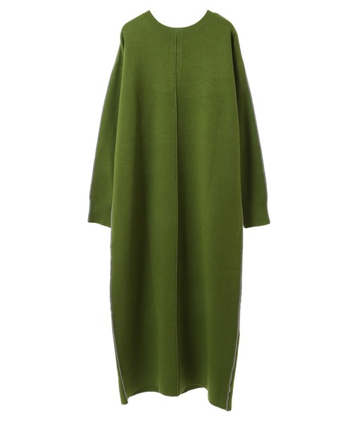 CRAFT STANDARD BOUTIQUE（クラフトスタンダードブティック）の「とてもちライン入りニットワンピース（ワンピース・レディース・グリーン/アイボリー/ブラック・FREE）」の21枚目の写真