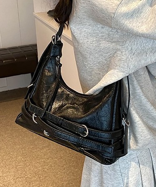 セール】Belted Shoulder Bag / ベルトデザインショルダーバッグ
