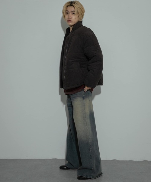 SENSE OF PLACE by URBAN RESEARCH（センスオブプレイスバイアーバンリサーチ）の「『ユニセックス』コーデュロイパデットブルゾン（ダウンジャケット/コート・メンズ・チャコールグレー/ホワイト/ブラウン・MEDIUM/LARGE）」の22枚目の写真