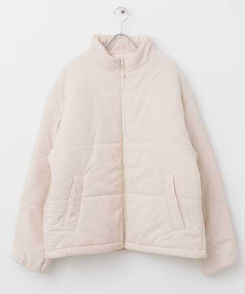 SENSE OF PLACE by URBAN RESEARCH（センスオブプレイスバイアーバンリサーチ）の「『ユニセックス』コーデュロイパデットブルゾン（ダウンジャケット/コート・メンズ・チャコールグレー/ホワイト/ブラウン・MEDIUM/LARGE）」の15枚目の写真