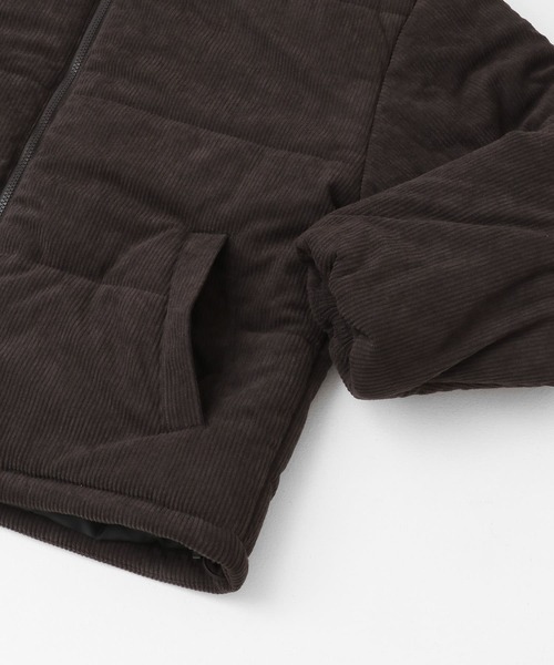 SENSE OF PLACE by URBAN RESEARCH（センスオブプレイスバイアーバンリサーチ）の「『ユニセックス』コーデュロイパデットブルゾン（ダウンジャケット/コート・メンズ・チャコールグレー/ホワイト/ブラウン・MEDIUM/LARGE）」の12枚目の写真