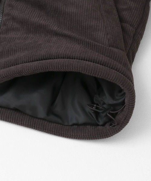 SENSE OF PLACE by URBAN RESEARCH（センスオブプレイスバイアーバンリサーチ）の「『ユニセックス』コーデュロイパデットブルゾン（ダウンジャケット/コート・メンズ・チャコールグレー/ホワイト/ブラウン・MEDIUM/LARGE）」の10枚目の写真