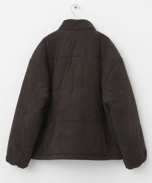SENSE OF PLACE by URBAN RESEARCH（センスオブプレイスバイアーバンリサーチ）の「『ユニセックス』コーデュロイパデットブルゾン（ダウンジャケット/コート・メンズ・チャコールグレー/ホワイト/ブラウン・MEDIUM/LARGE）」の9枚目の写真