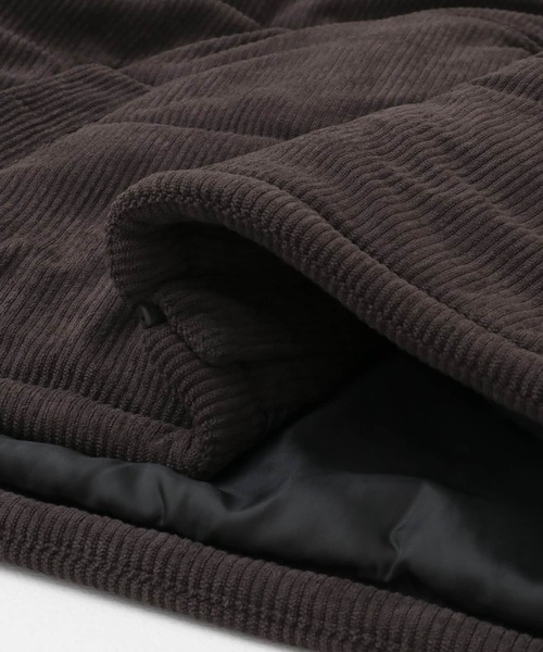 SENSE OF PLACE by URBAN RESEARCH（センスオブプレイスバイアーバンリサーチ）の「『ユニセックス』コーデュロイパデットブルゾン（ダウンジャケット/コート・メンズ・チャコールグレー/ホワイト/ブラウン・MEDIUM/LARGE）」の8枚目の写真