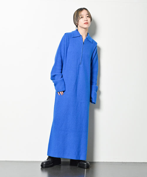 CITYSHOP（シティーショップ）の「ZIP UP KNIT DRESS：ワンピース