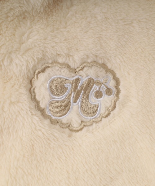 URBAN CHERRY（アーバンチェリー）の「【Mielボアシリーズ】ハート刺繍くま耳フード付きジップジャケット（ブルゾン・キッズ・ピンク/ブラウン/アイボリー・110cm/120cm/130cm/140cm/150cm）」の12枚目の写真