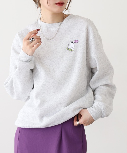 FUNALIVE（ファンアライブ）の「ワンポイント刺繍裏起毛トレーナー（スウェット・メンズ・ブラック/スモークピンク/ブラック系その他2/ブラック系その他3/グレー/ホワイト系その他2/ネイビー/スミクロ/ホワイト/ブルーパープル/ホワイト系その他3/ダークネイビー/モカ/ブラック系その他4/ホワイト系その他4/ブルー/ブラック系その他6/ブラック系その他5/ネイビー系/ライトブラウン/ホワイト系その他5/ホワイト系その他6/サックスブルー/ピンク系その他/ブラック系その他7/ネイビー系1/杢グレー/ブラウン系/オフホワイト/ネイビー系2/ブラック系1/エメラルド/ブラック系3/バーガンディー/ホワイト系4/ダークグリーン系1/ダークグリーン系2/ブラック系2/ブラック系4/ブラック系その他/ホワイト系3/グレイッシュベージュ/グレー系2/ホワイト系その他7/ブラック系5/ホワイト系1/ブラック系6/グレー系4/ホワイト系2/ブラック系7/ブラック系8/ブラック系9/ピンク系3/ピンク系4/ベージュ系1・M/L/LL）」の9枚目の写真