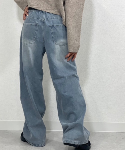 gossara(ゴサラ)の「5ポケワイドパンツ(デニムパンツ・レディース・ライトブルー/ブルー系その他・SMALL/MEDIUM)」の5枚目の写真