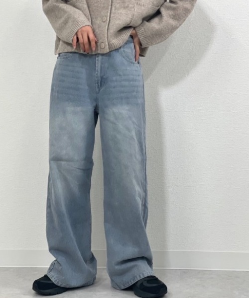 gossara(ゴサラ)の「5ポケワイドパンツ(デニムパンツ・レディース・ライトブルー/ブルー系その他・SMALL/MEDIUM)」の6枚目の写真