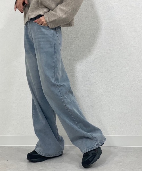 gossara(ゴサラ)の「5ポケワイドパンツ(デニムパンツ・レディース・ライトブルー/ブルー系その他・SMALL/MEDIUM)」の8枚目の写真