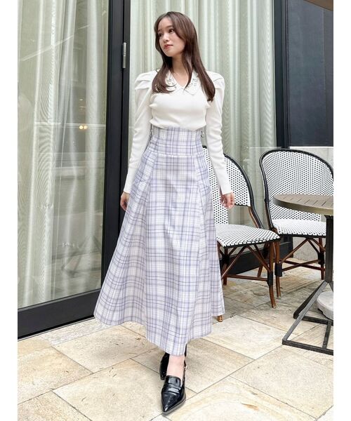 dazzlin（ダズリン）の「オーナメントカラーリブトップス（ニット/セーター・レディース・ピンク/その他1/オフホワイト・FREE）」の14枚目の写真