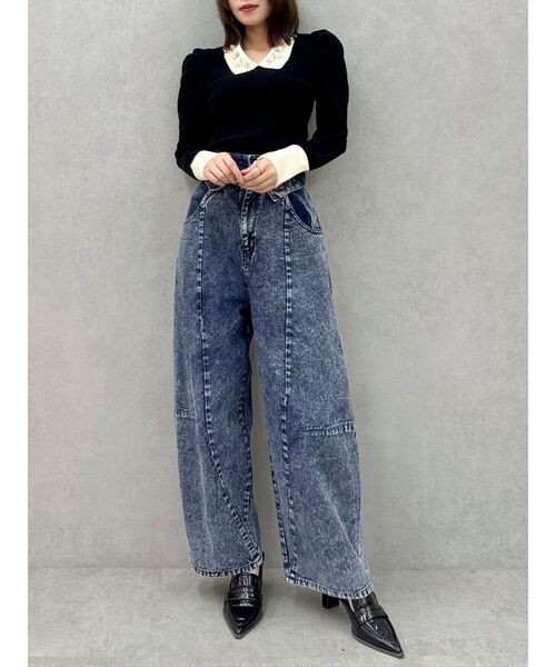 dazzlin（ダズリン）の「オーナメントカラーリブトップス（ニット/セーター・レディース・ピンク/その他1/オフホワイト・FREE）」の19枚目の写真