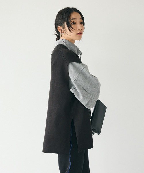 CRAFT STANDARD BOUTIQUE(クラフトスタンダードブティック)の「Vネックミラノリブニットベスト(ベスト・レディース・ブラック/アイボリー/キャメル・FREE)」の7枚目の写真
