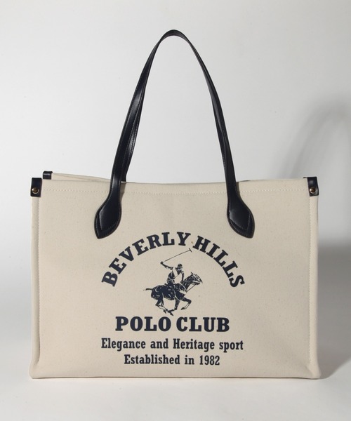 激レアビバリーヒルズポロクラブベアーキャンバストートバッグ BEVERLY HILLS POLO CLUB BHPC ビバリーヒルズポロクラブ トート