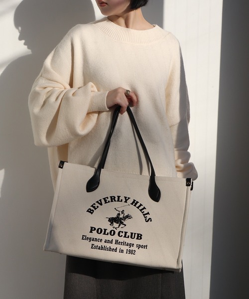 ビバリーヒルズポロクラブキャンバストートバッグ BEVERLY HILLS POLO CLUB トートバッグ 「Beverly Hills