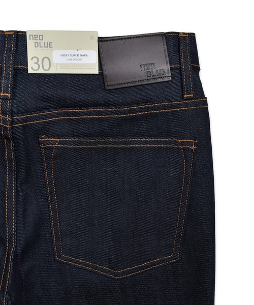 Import & Select(インポートアンドセレクト)の「【NEO BLUE】 インディゴデニム デニムパンツ スリムストレートデニム(デニムパンツ・メンズ・ダークインディゴブルー・34/32/30)」の8枚目の写真