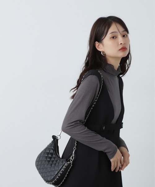 N.(N. Natural Beauty Basic)(エヌエヌナチュラルビューティーベーシック)の「リブシアーカットソー(Tシャツ/カットソー・レディース・オフホワイト/チャコールグレー/ブルー・MEDIUM)」の9枚目の写真