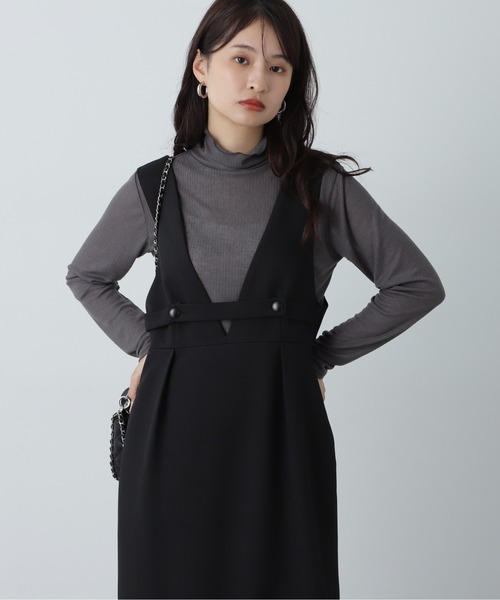 N.(N. Natural Beauty Basic)(エヌエヌナチュラルビューティーベーシック)の「リブシアーカットソー(Tシャツ/カットソー・レディース・オフホワイト/チャコールグレー/ブルー・MEDIUM)」の10枚目の写真